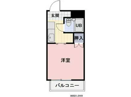 サープラスK II(1K/1階)の間取り写真