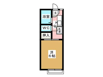 池田ハイツ(1K/1階)の間取り写真