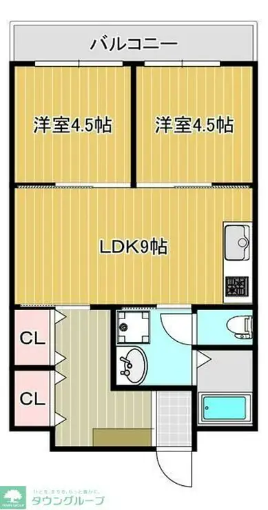 日吉第七コーポH棟 2階階 間取り