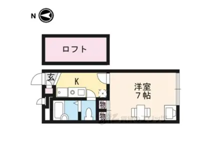 レオパレス行永(1K/1階)の間取り写真