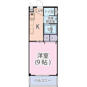 ナカノハイツ(1K/1階)の間取り写真