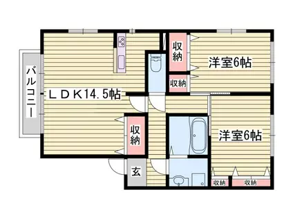 ラティルス(2LDK/2階)の間取り写真