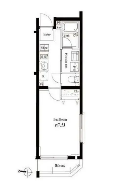 ハーモニーレジデンス清澄白河 1階階 間取り