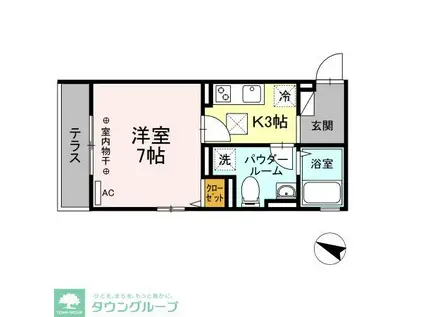 T-ハウスNK(1K/1階)の間取り写真