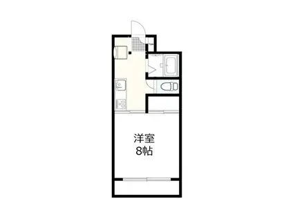 センターヴィレッヂII(1K/2階)の間取り写真