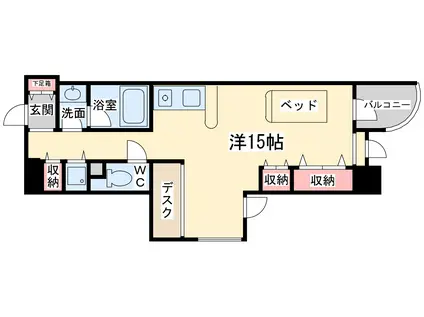 松下善ビル(ワンルーム/2階)の間取り写真