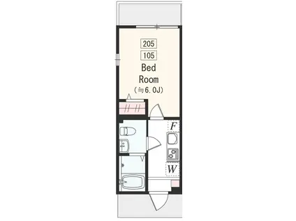 アザーレ・ソーニョ相武台(1K/1階)の間取り写真