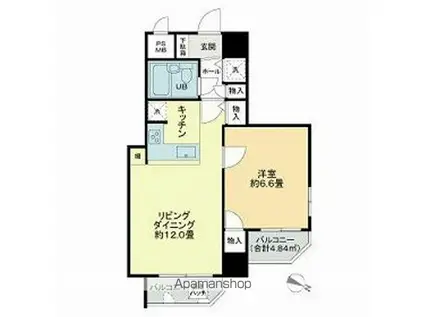 グローリア初穂千駄木・ヴェルデ千駄木(1LDK/8階)の間取り写真