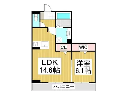 グランリオプレールII(1LDK/2階)の間取り写真
