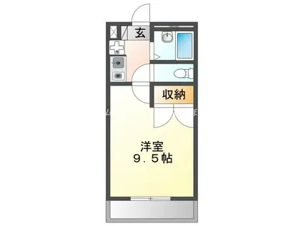 PINE WELL駅前 A棟(1K/1階)の間取り写真