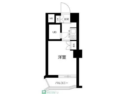ダイホープラザ高田馬場(1K/2階)の間取り写真