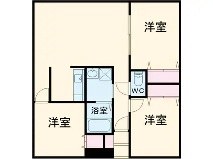 シティパレス的場(3LDK/2階)の間取り写真