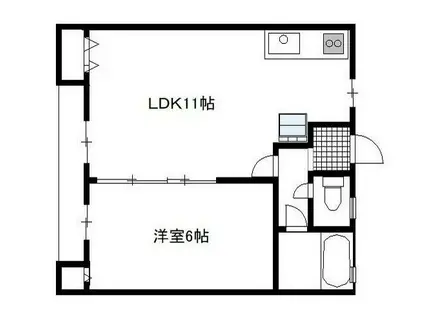 リルームス日吉町(1LDK/3階)の間取り写真