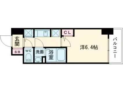S-RESIDENCE堺湊駅前AZURE(1K/3階)の間取り写真