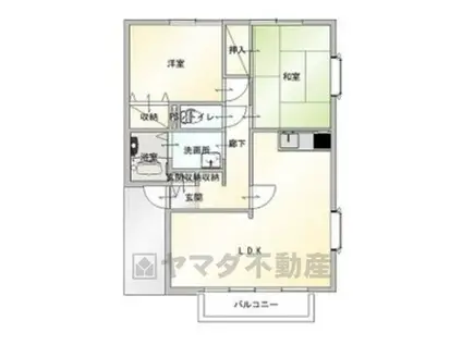 サンガーデンイママンF(3LDK/2階)の間取り写真