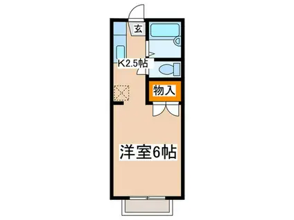 モンシャトーグレース(1K/2階)の間取り写真