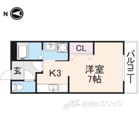 第6サンコーポ森脇(ワンルーム/3階)の間取り写真