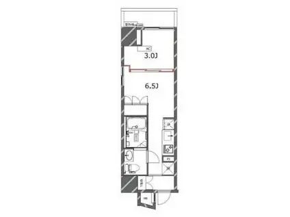 GENOVIA四谷三丁目GREEN VEIL(1DK/3階)の間取り写真