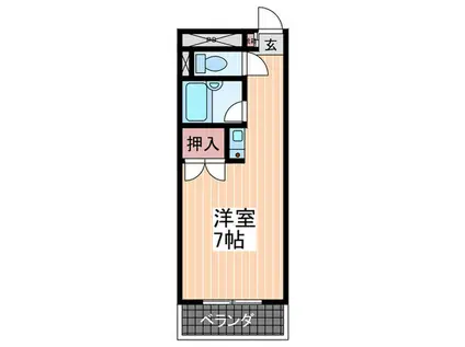 グランコートY(ワンルーム/2階)の間取り写真