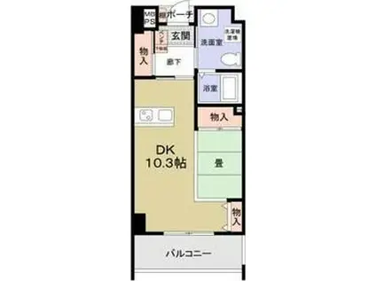 ロハス江坂(1DK/5階)の間取り写真