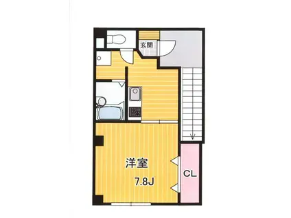 コメット木場(1K/2階)の間取り写真