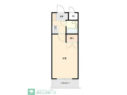 カエサル花小金井(1K/1階)の間取り写真