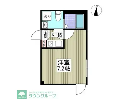 陽だまりのルーチェ(1K/1階)の間取り写真