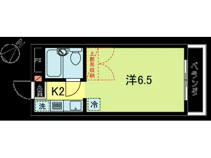 メゾンメモワール(1K/2階)の間取り写真