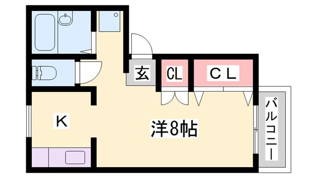 サンライフ松本(ワンルーム/2階)の間取り写真