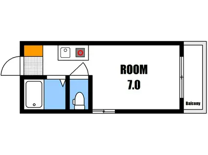 T-FOREST可部II(ワンルーム/1階)の間取り写真