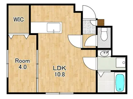 イオ・リアン坂本II(1LDK/1階)の間取り写真