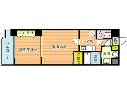 木下鉱産ビルIII(2K/3階)の間取り写真