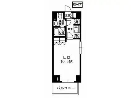 レジディア杉並方南町(1K/2階)の間取り写真
