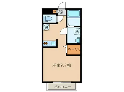 ノースポート(1K/1階)の間取り写真