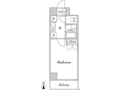BLUROCK秋葉原 ブルロックアキハバラ(1K/2階)の間取り写真
