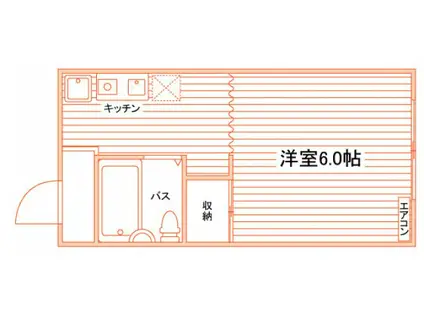 フェリーチェ富町(1K/1階)の間取り写真