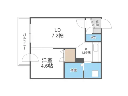 TM PARK RESIDENCE INN(1LDK/4階)の間取り写真