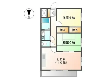 コンフォート宮下(2LDK/3階)の間取り写真