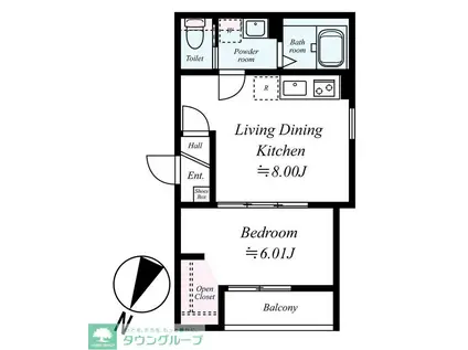 GRADUS狭山(1LDK/1階)の間取り写真