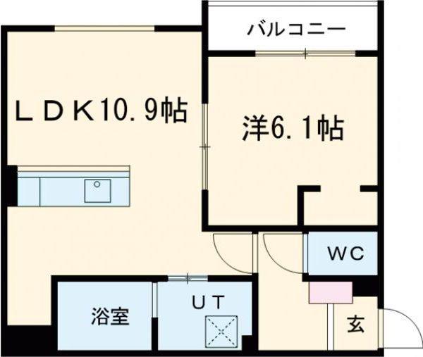 RIGEL EIN(1LDK/1階)の間取り写真