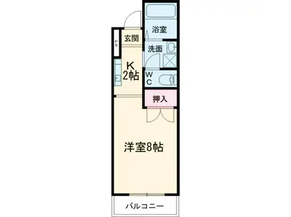 レグレスY(1K/2階)の間取り写真
