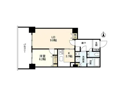 代官山アドレス ザ・タワー(1LDK/30階)の間取り写真