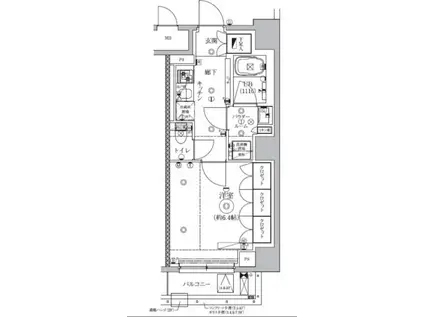 セジョリ虎ノ門(1K/2階)の間取り写真