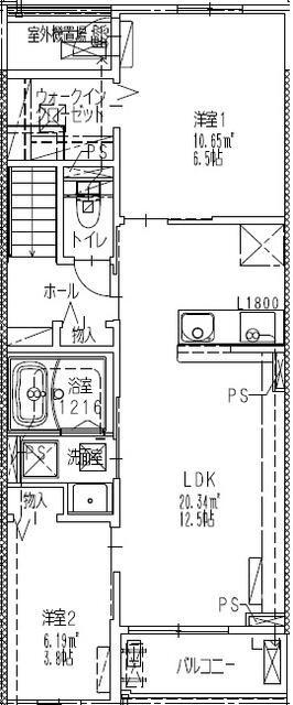CASAN(2LDK/3階)の間取り写真
