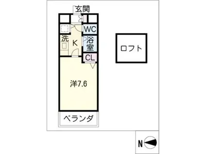 プレサンス名古屋駅前アクシス302号(1K/3階)の間取り写真