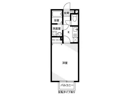 アムール POIRIER(1K/2階)の間取り写真