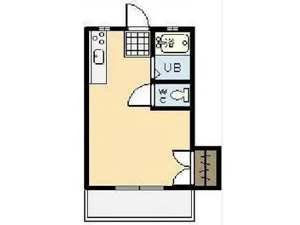 ルミエール橘(ワンルーム/2階)の間取り写真