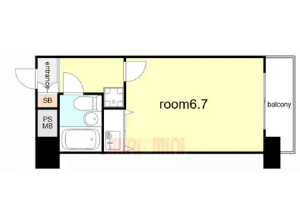 朝日プラザアルファポート神戸(ワンルーム/5階)の間取り写真