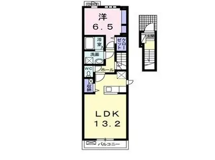 グラン・ナリーバ(1LDK/2階)の間取り写真