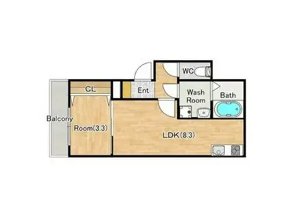 グレースヴィラ泉大津(1LDK/3階)の間取り写真